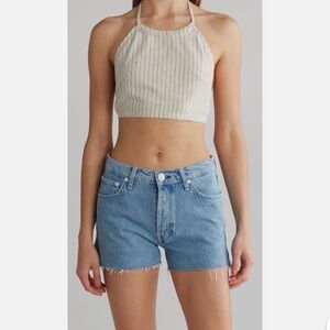 NWT Rag & Bone Natural Zoe Stripe Crop Top, size M